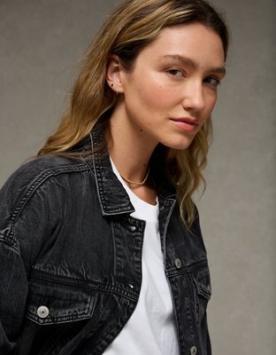 Veste petit ami en denim surdimensionnée AE