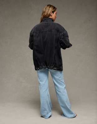 AE Oversized Boyfriend Denim Jacket | American Eagle