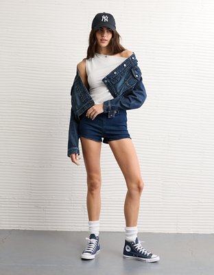AE Cropped Vintage Denim Jacket