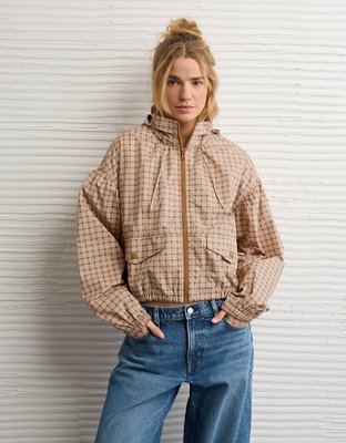 AE Cropped Windbreaker Jacket | American Eagle