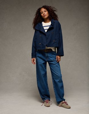 AE Cropped Trench Jacket | American Eagle