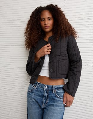 Женская куртка American Eagle AE Quilted, цвет: Чёрный — фото 6