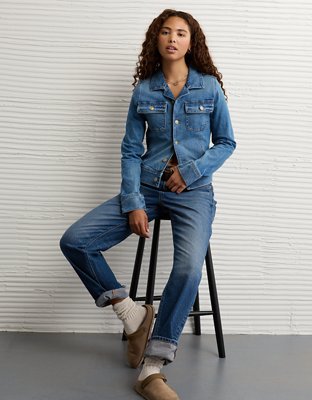 AE x Sydney Sweeney Cinched Waist Denim Jacket
