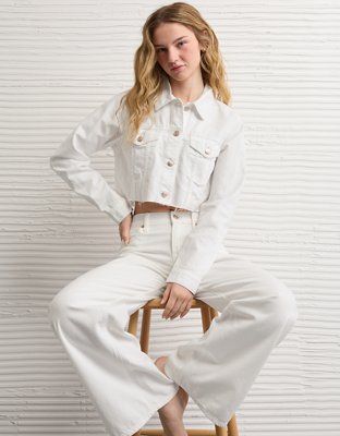 AE Super Cropped Denim Jacket from American Eagle - $63.71