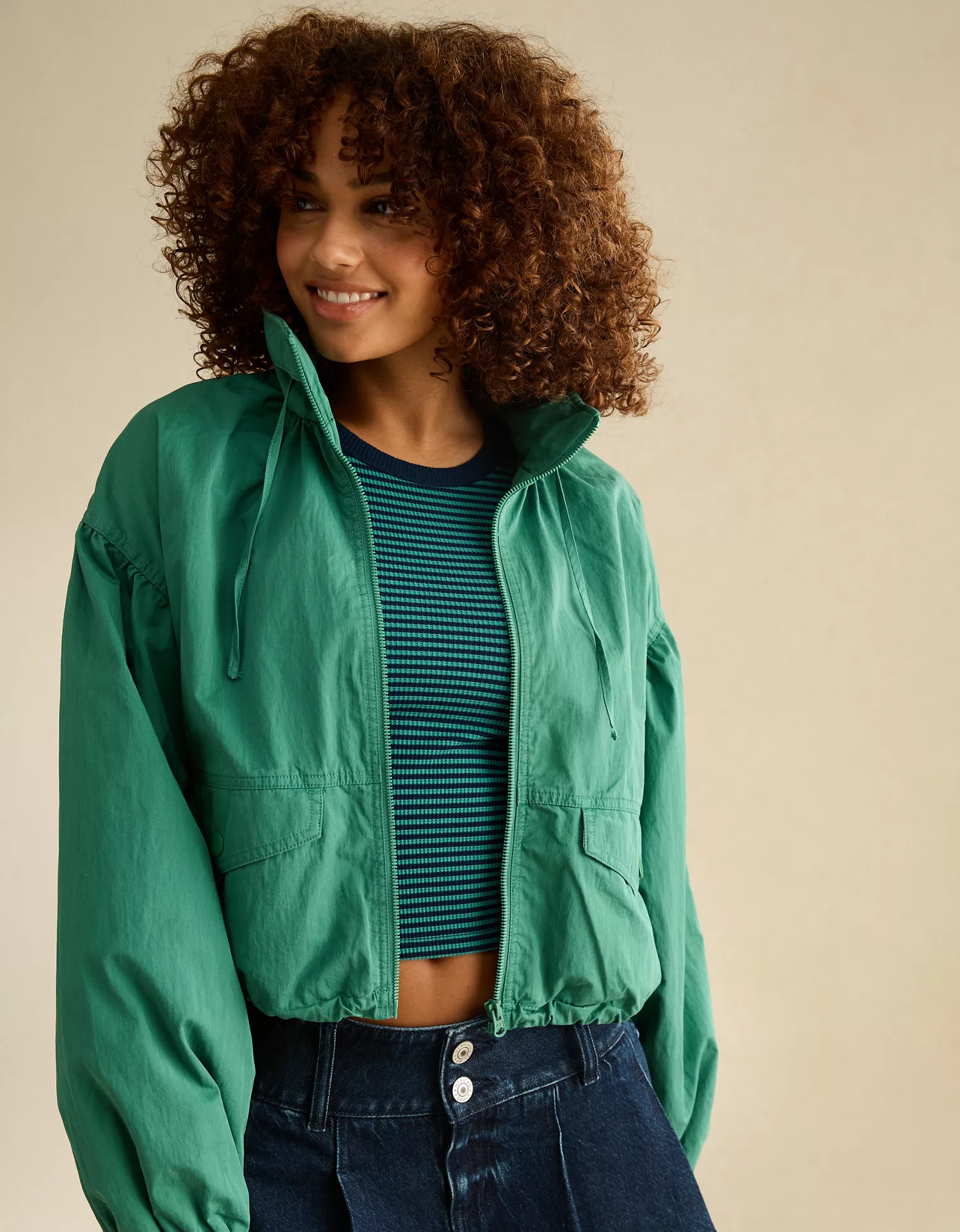 AE Cropped Windbreaker Jacket - thumbnail 9