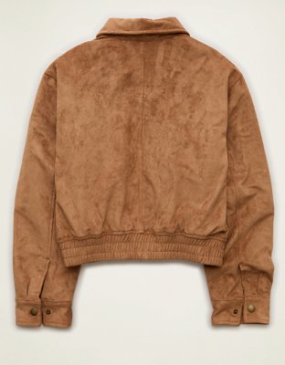 AE Vegan Suede Bomber Jacket