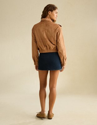 AE Vegan Suede Bomber Jacket