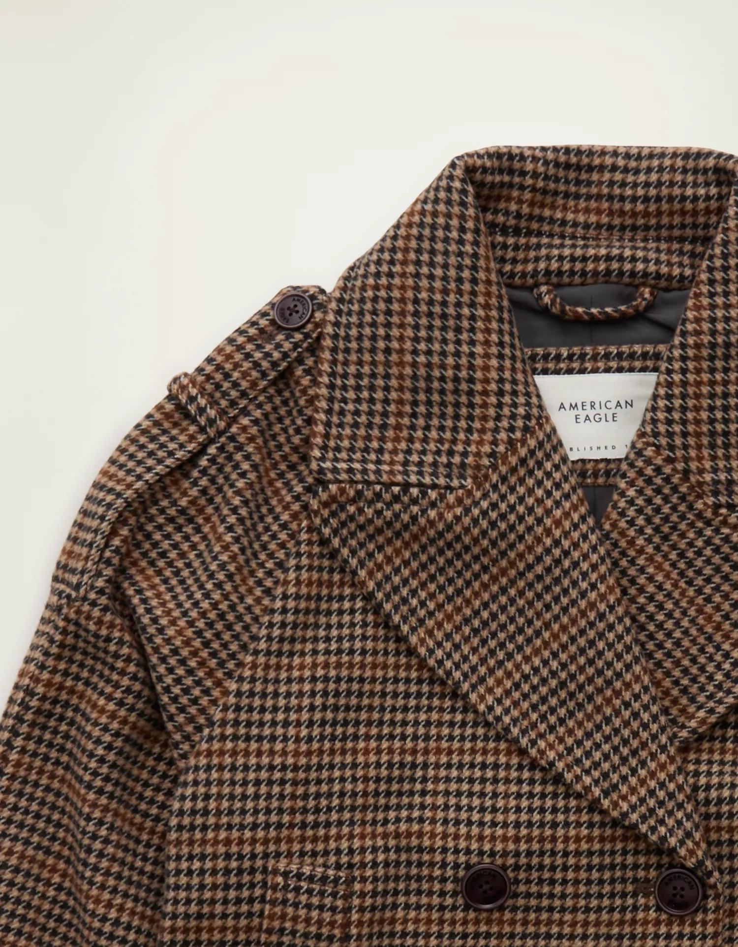 AE Short Wool-Blend Trench Coat - thumbnail 8