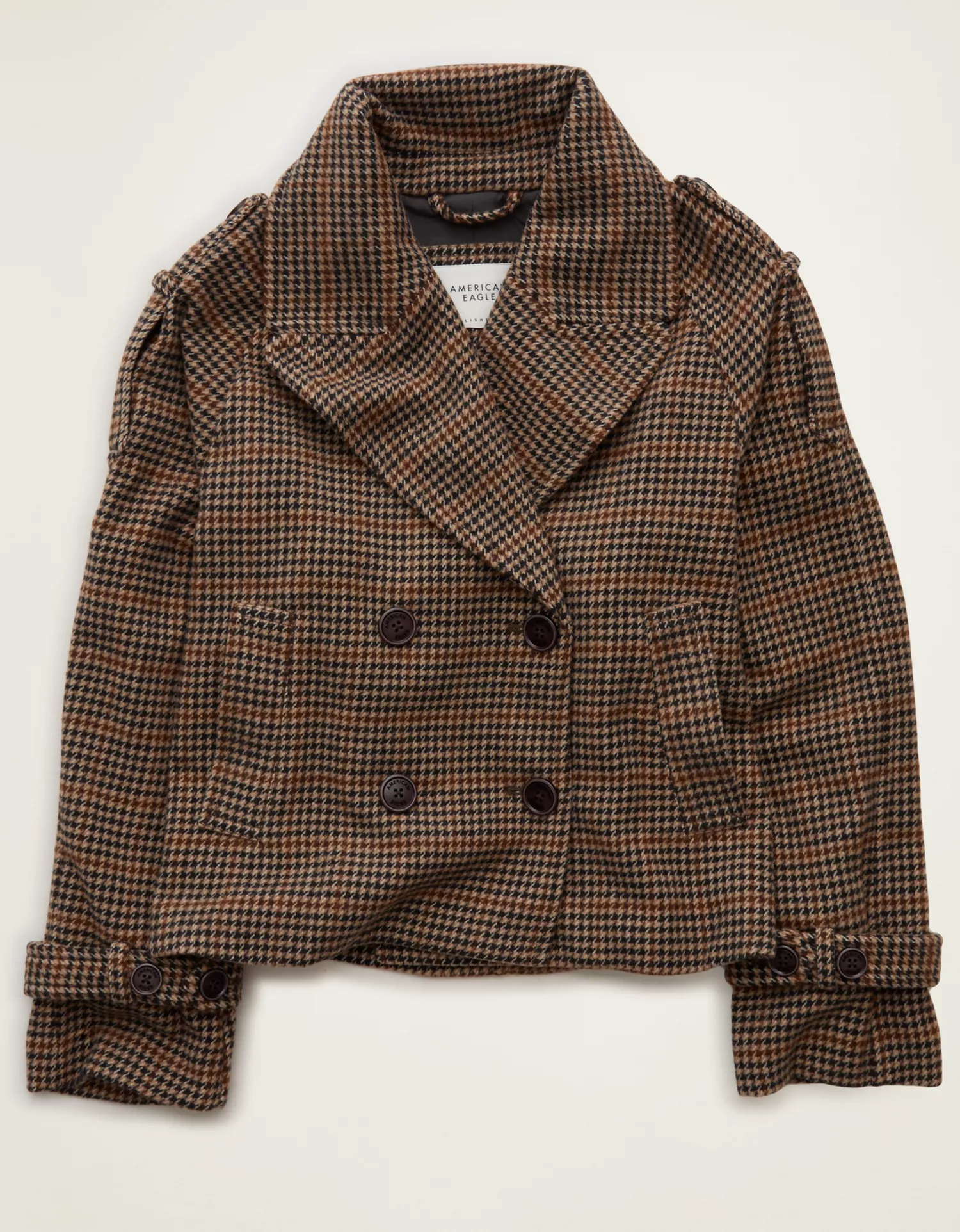 AE Short Wool-Blend Trench Coat - thumbnail 3