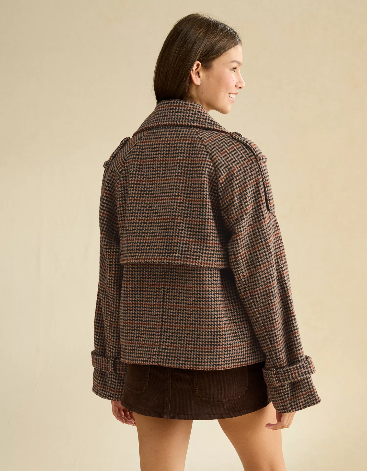 AE Short Wool-Blend Trench Coat - thumbnail 2