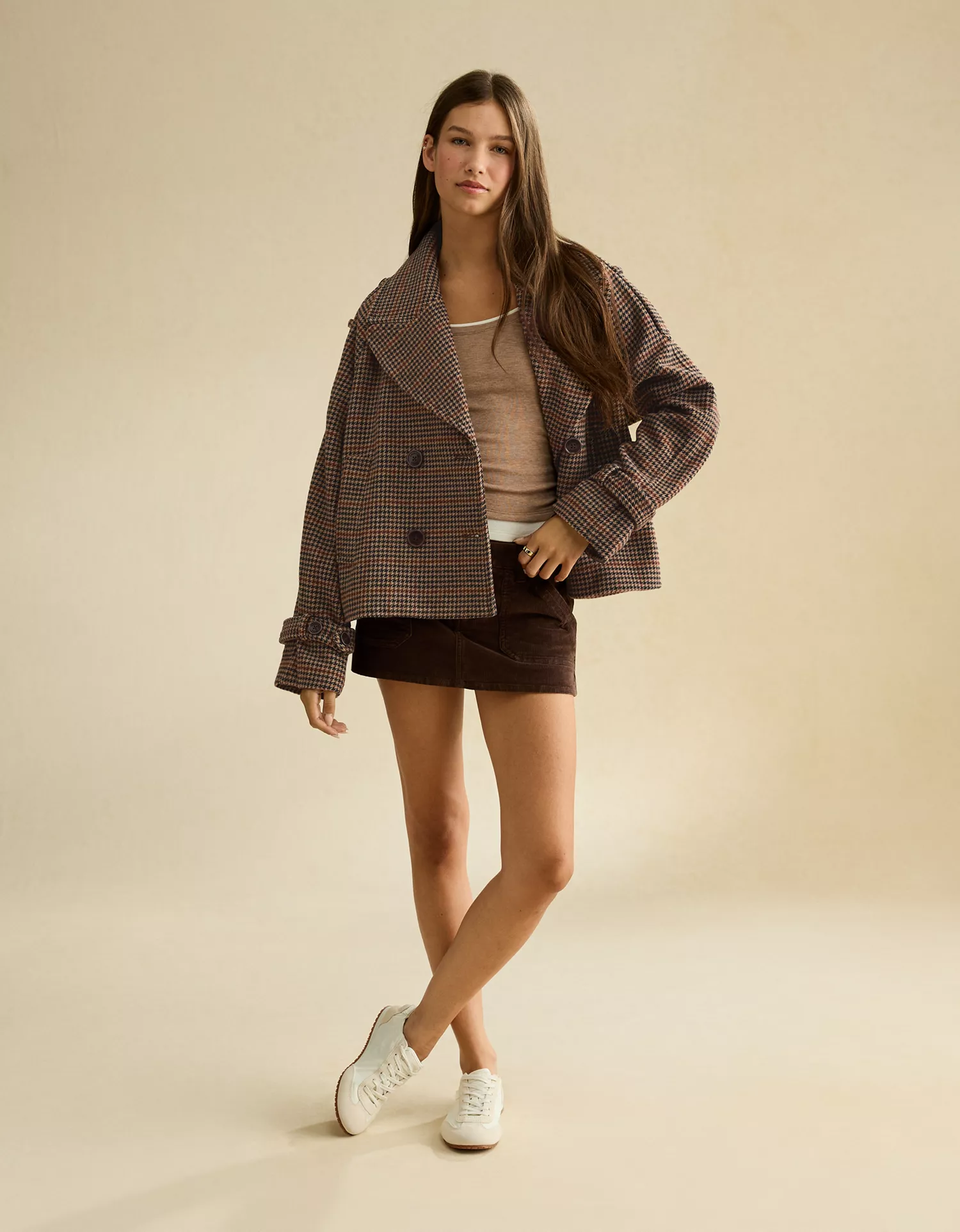 AE Short Wool-Blend Trench Coat - thumbnail 5