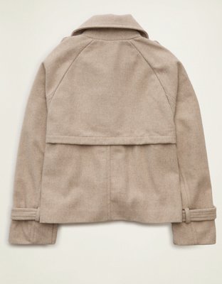 AE Short Wool-Blend Trench Coat