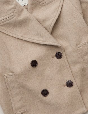 AE Short Wool-Blend Trench Coat