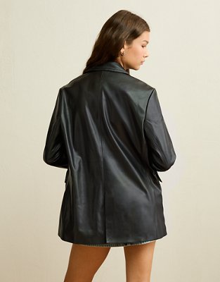 AE Vegan Leather Blazer