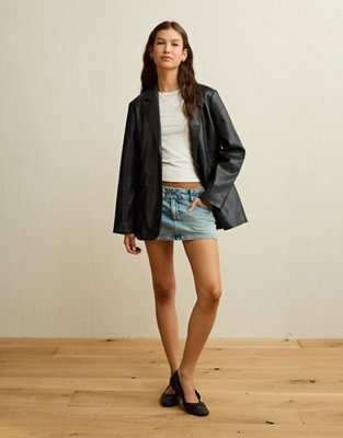 AE Vegan Leather Blazer