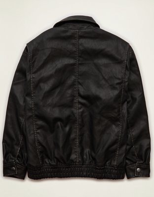 AE Vegan Leather Bomber Jacket