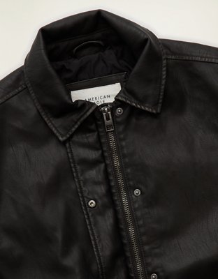 AE Vegan Leather Bomber Jacket