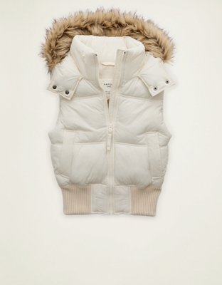 AE Fur Hood Puffer Vest
