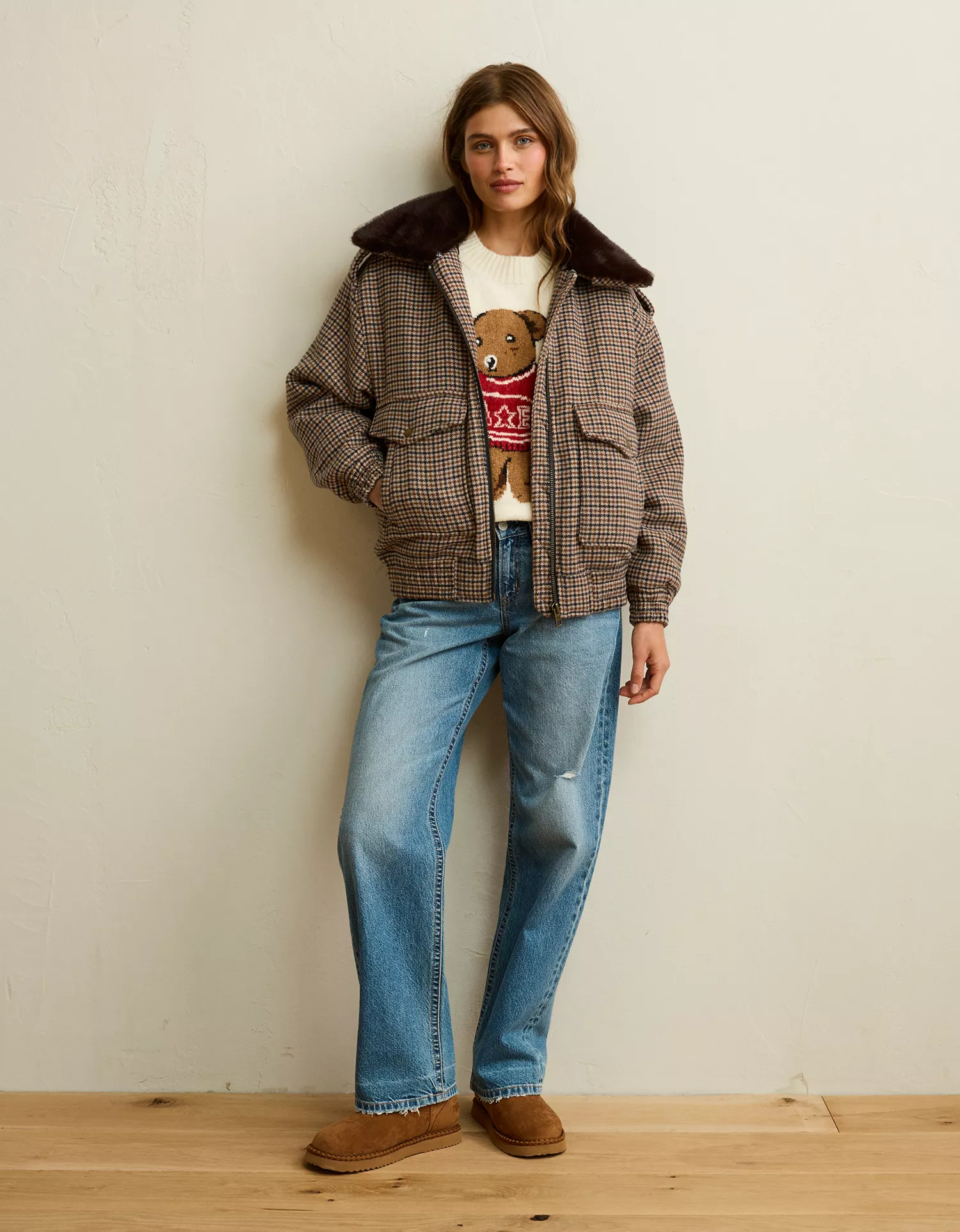 AE Wool-Blend Bomber Jacket - thumbnail 4