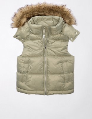 AE Cropped Puffer Vest