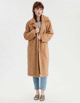 AE Fuzzy Faux Sherpa Coat