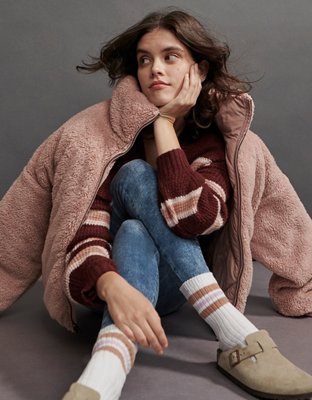 american eagle denim puffer jacket