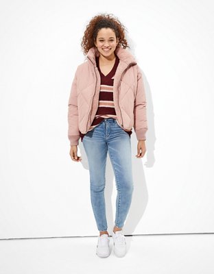 Женские куртки American Eagle AE Reversible Quilted Puffer Jacket — фото 5