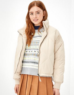 American eagle long puffer jacket sale