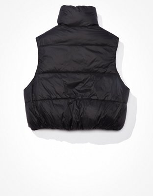 AE Cropped Reversible Puffer Vest | American Eagle