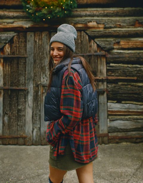 Женские жилеты American Eagle AE Cropped Reversible Puffer Vest