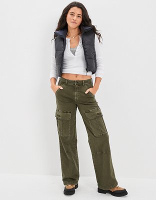 Женские жилеты American Eagle AE Cropped Reversible Puffer Vest — фото 3