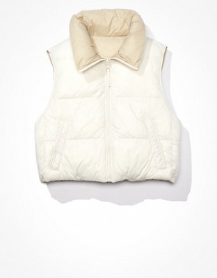 AE Cropped Reversible Puffer Vest