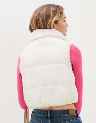 AE Cropped Reversible Puffer Vest