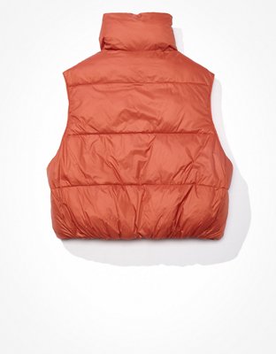 AE Cropped Reversible Puffer Vest | American Eagle
