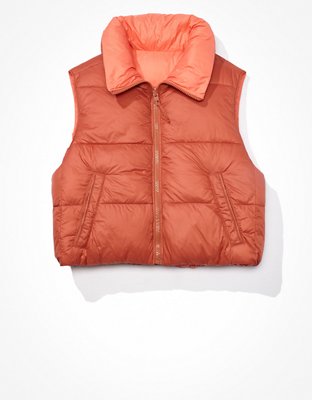 AE Cropped Reversible Puffer Vest