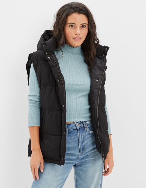 Женские жилеты American Eagle AE Oversized Puffer Vest