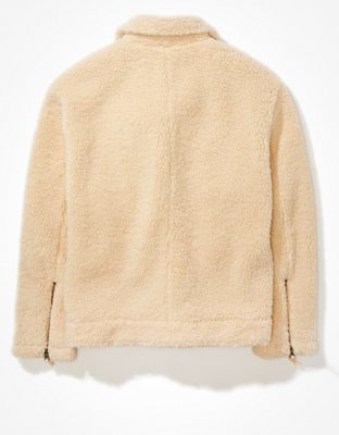 Женские куртки American Eagle AE Sherpa Moto Jacket — фото 4