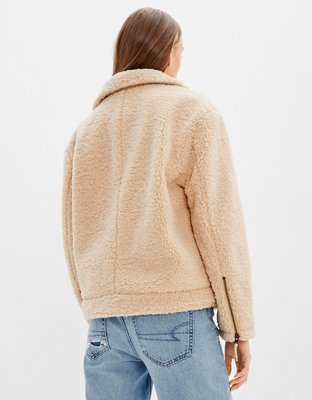 Женские куртки American Eagle AE Sherpa Moto Jacket — фото 2