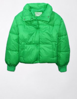 Bright green hotsell down jacket