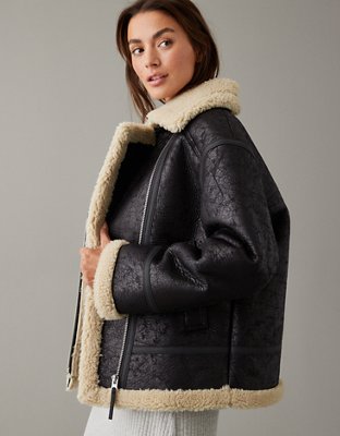 Shearling moto on sale