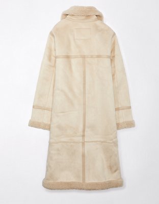 Женские куртки American Eagle AE Long Vegan Shearling Coat — фото 4