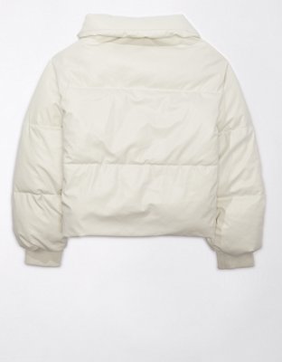 AE Vegan Leather Chill Puffer Jacket