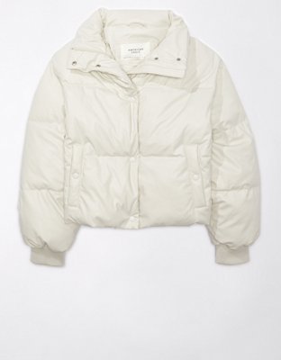 AE Vegan Leather Chill Puffer Jacket