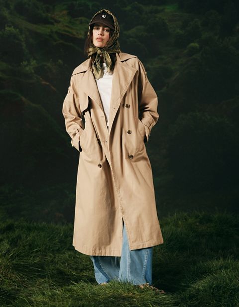 Женские куртки American Eagle AE Twill Trench Coat
