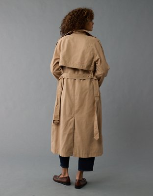 Женские куртки American Eagle AE Twill Trench Coat — фото 3