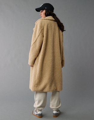 Женские куртки American Eagle AE Long Teddy Coat — фото 2
