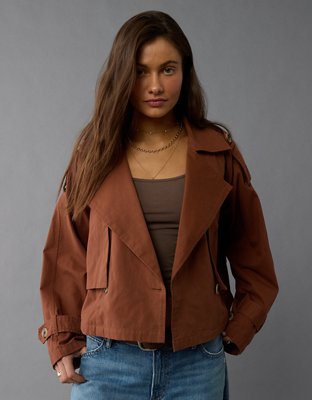 AE Cropped Trench Coat