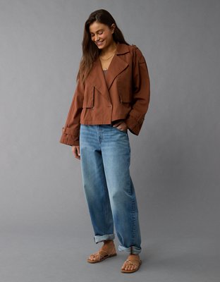 AE Cropped Trench Coat