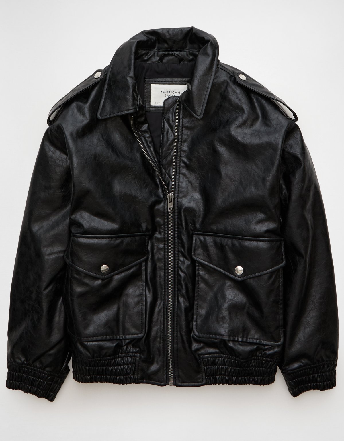 AE Oversized Vegan Leather Bomber Jacket - image 3
