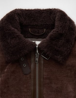 AE Cropped Corduroy Bomber Jacket